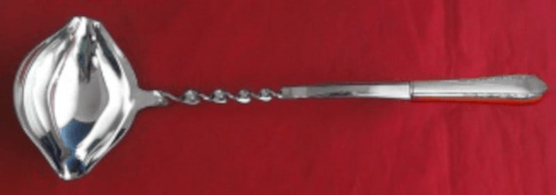 Punch Ladle with Twist Handle Moonglow Pattern Sterling Silver 13 3/4 Inch (1 of 3)