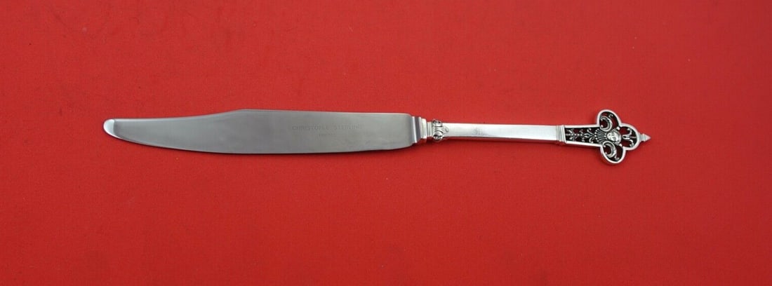 Christofle Renaissance Malmaison Sterling Silver Luncheon Knife 8 1/4": Christofle Renaissance Malmaison Sterling Silver Luncheon Knife 8 1/4" Experience the elegance of dining with the Renaissance Luncheon Knife by Christofle. Crafted from high-quality sterling silver (.