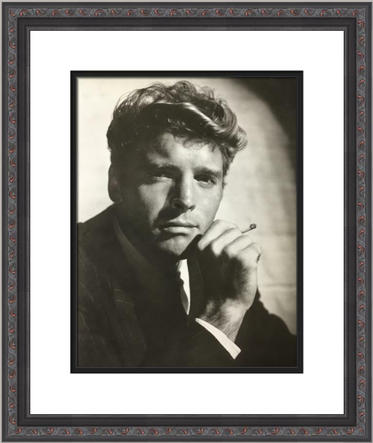 Burt Lancaster Black and White Print Custom Framed Artwork: Burt Lancaster Black and White Print Custom Framed Artwork This stunning Burt Lancaster black and white print is a beautifully crafted reproduction, custom framed to enhance any decor. The image itsel