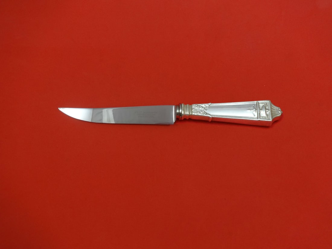Gorham Lansdowne Sterling Silver Custom Steak Knife 8.5 Inch: Gorham Lansdowne Sterling Silver Custom Steak Knife 8.5 Inch This Lansdowne steak knife by Gorham features a stunning design in sterling silver with a hollow handle. Measuring 8 1/2 inches, this custo