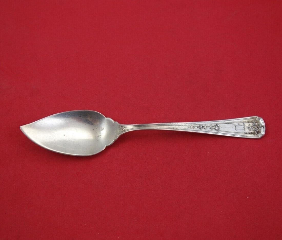 Whiting Livingston A Engraved Sterling Silver Jelly Server 6.5": Whiting Livingston A Engraved Sterling Silver Jelly Server 6.5" This exquisite jelly server features the elegant Livingston A Engraved pattern by Whiting. Crafted from high-quality sterling silver, th