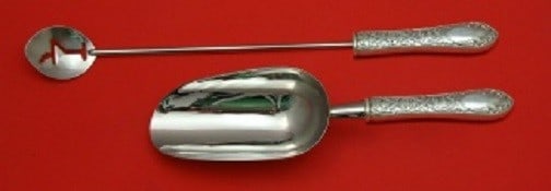 Watson Orleans Sterling Silver 2pc Bar Serving Set Monogrammed: Watson Orleans Sterling Silver 2pc Bar Serving Set Monogrammed Enhance your hosting experience with the Orleans by Watson Sterling Silver Bar Serving Set. This exquisite 2-piece hostess set, crafted f