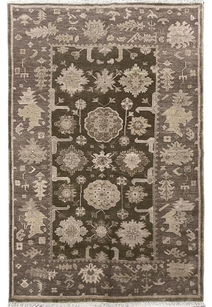 5.2 x 8 Handmade Chobi Rug in Olive Green Wool: 5.2 x 8 Handmade Chobi Rug in Olive Green Wool Free continental US Shipping Transform your living space with the exquisite charm of this 5' x 8' Quality Chobi Rug. Handcrafted by skilled artisans, thi