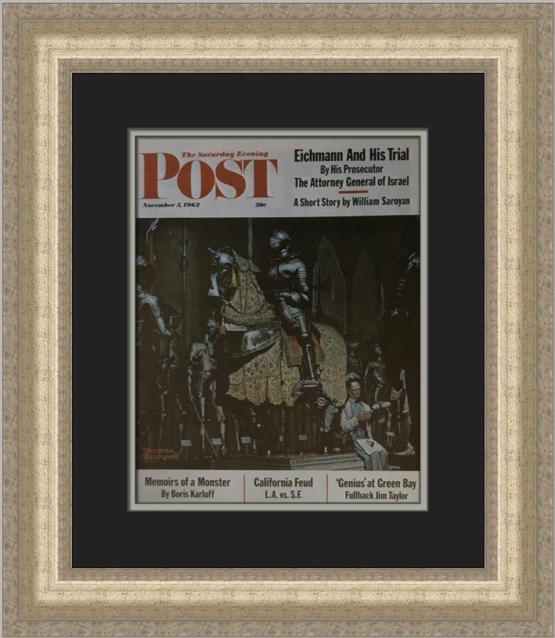 Norman Rockwell Midnight Snack Custom Framed Print 21x18 Portrait: Norman Rockwell Midnight Snack Custom Framed Print 21x18 Portrait This captivating custom framed print titled "Midnight Snack" by Norman Rockwell beautifully captures a moment of snack-time nostalgia.