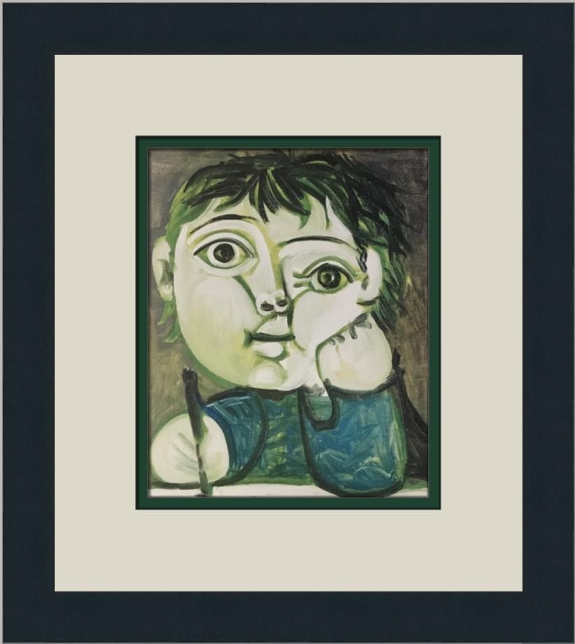 Pablo Picasso Claude Drawing Custom Framed Art Print 14 x 12: Pablo Picasso Claude Drawing Custom Framed Art Print 14 x 12 This stunning custom framed print features Pablo Picasso's iconic "Claude Drawing," showcasing a blend of abstract cubism and expressionism