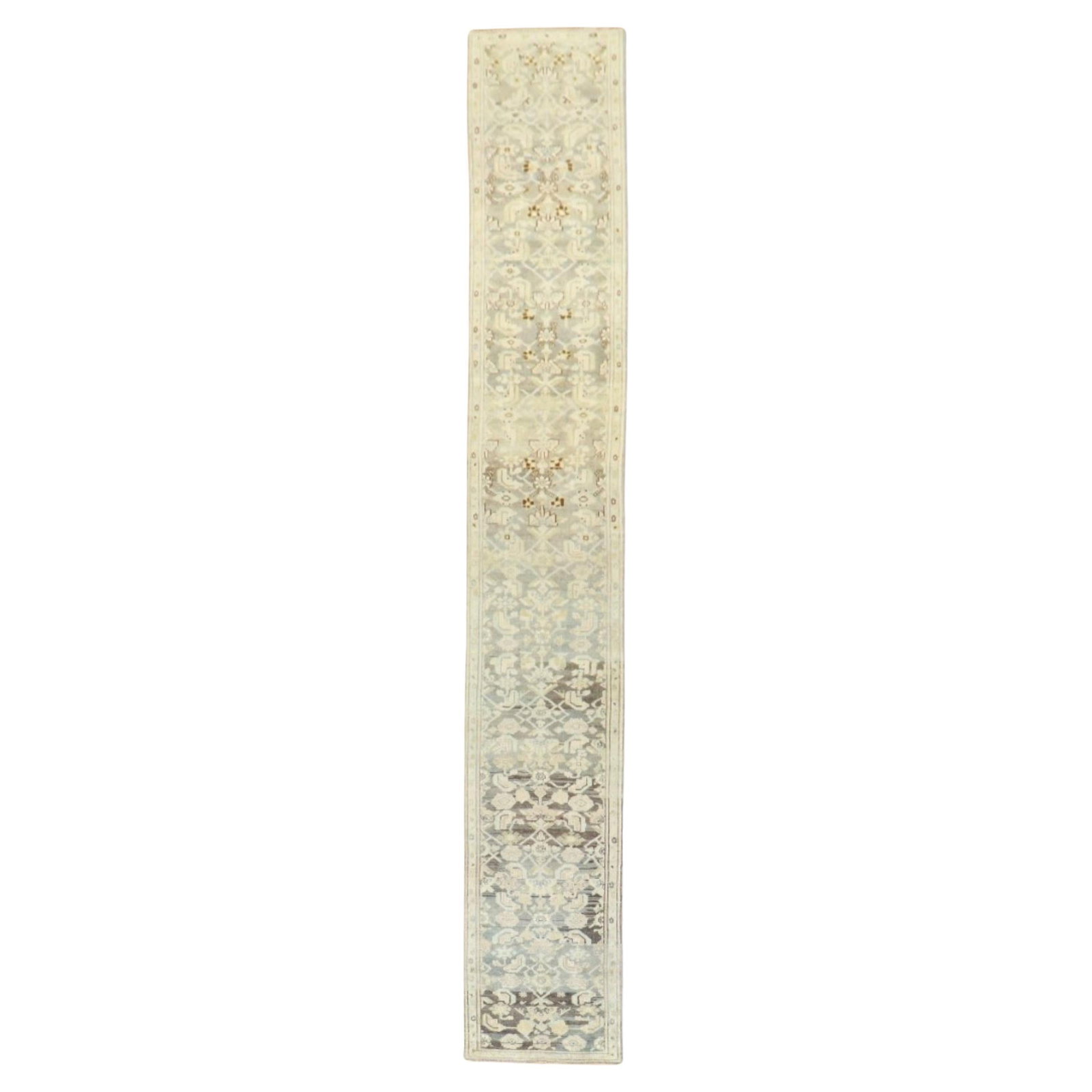 Antique Persian Malayer Runner Wool Hand-Knotted 24 x 180 in: Antique Persian Malayer Runner Wool Hand-Knotted 24 x 180 in This exquisite skinny Antique Persian Malayer Runner showcases an intricate hand-knotted design crafted from high-quality wool. Measuring 2