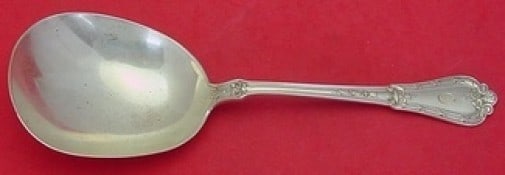 Gorham Touraine Sterling Silver Berry Spoon Monogrammed 8 7/8": Gorham Touraine Sterling Silver Berry Spoon Monogrammed 8 7/8" This exquisite Berry Spoon is crafted from sterling silver and features the elegant Touraine pattern by Gorham. Measuring 8 7/8 inches, t