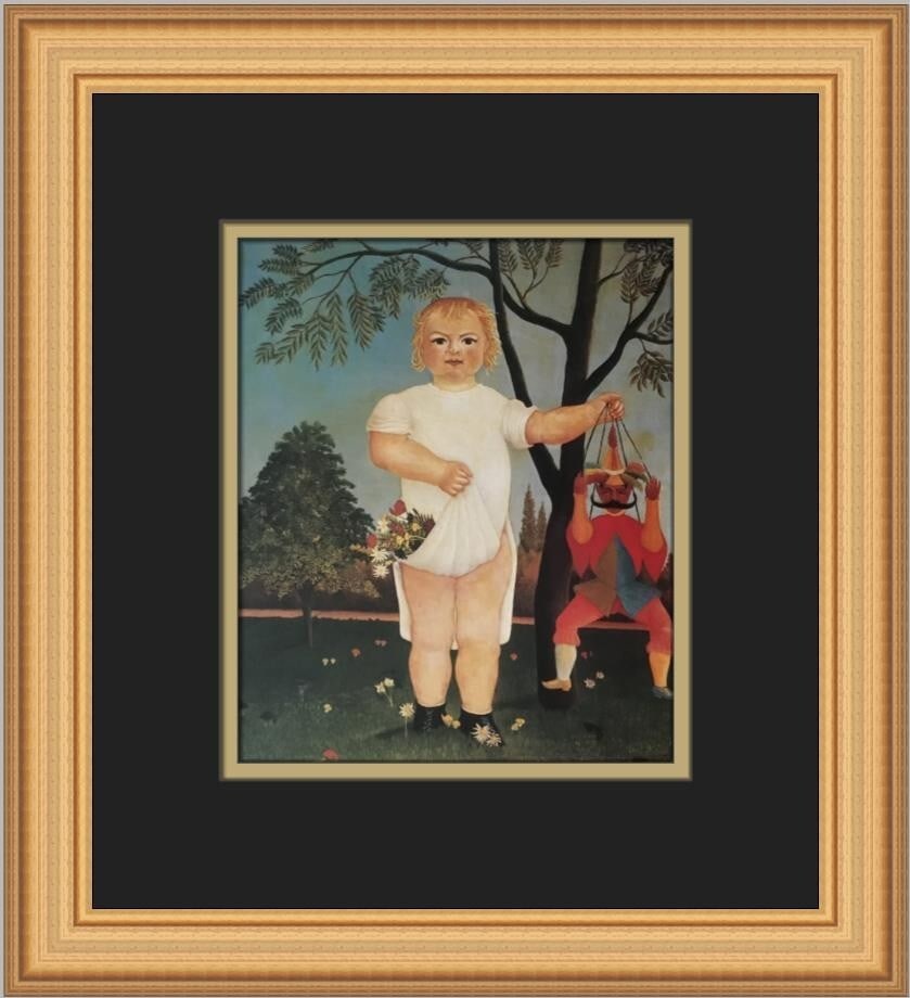 Henri Rousseau Child with Puppett Custom Framed Print 14x12 (1 of 2)