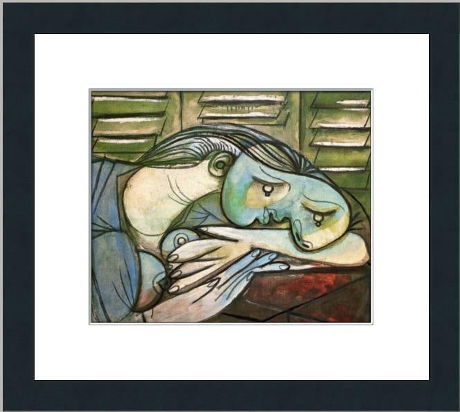 Pablo Picasso Sleeping Woman with Shutters Custom Framed Print: Pablo Picasso Sleeping Woman with Shutters Custom Framed Print This stunning print of "Sleeping Woman with Shutters" by Pablo Picasso is a beautifully crafted reproduction that brings a touch of expre