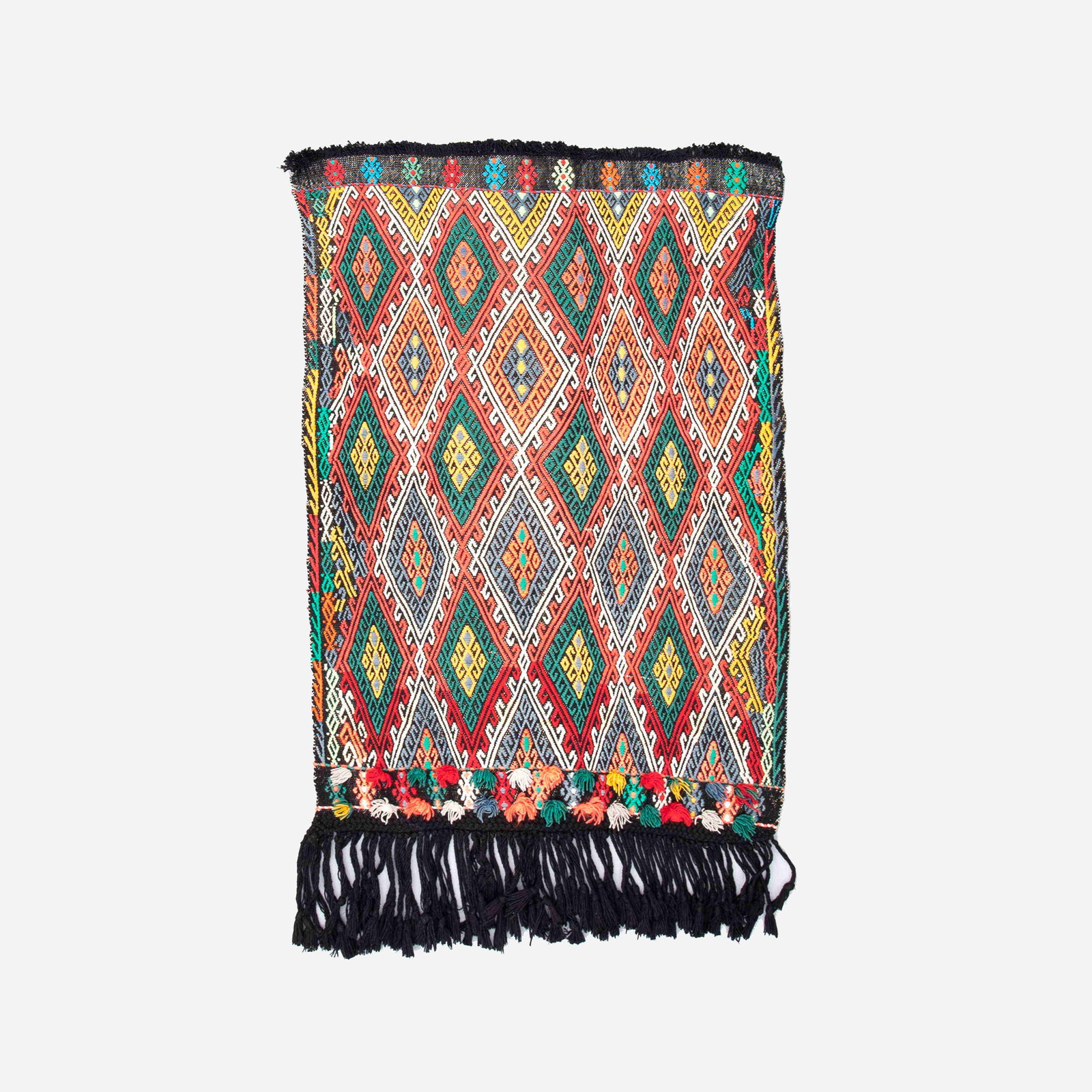 Authentic Handmade Cicim Wool on Wool Kilim 31.1 x 45.3 Inches: Authentic Handmade Cicim Wool on Wool Kilim 31.1 x 45.3 Inches This authentic handmade Cicim rug is crafted from high-quality wool on wool, showcasing traditional weaving techniques. The kilim style f