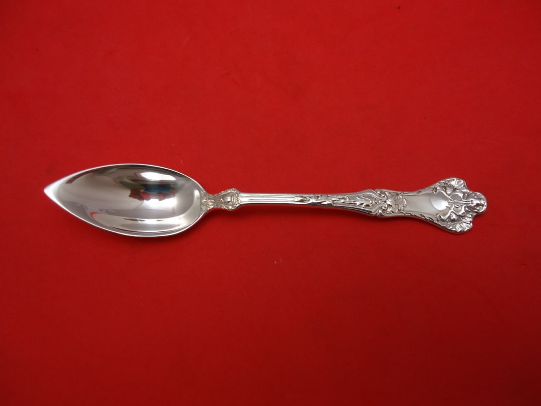 Gorham Patrician Sterling Silver Grapefruit Spoon 5 3/4 inches: Gorham Patrician Sterling Silver Grapefruit Spoon 5 3/4 inches This exquisite grapefruit spoon is crafted from high-quality sterling silver, featuring the elegant Patrician pattern by Gorham. With a l