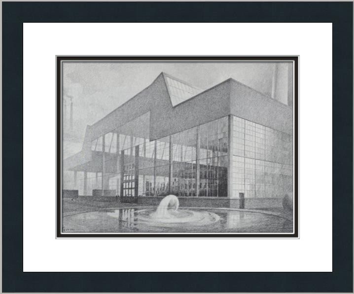 Hugh Ferriss Ohio Steel Foundry Custom Framed Art Print: Hugh Ferriss Ohio Steel Foundry Custom Framed Art Print This exquisite custom framed print titled "Ohio Steel Foundry" by artist Hugh Ferriss captures the essence of modern art and architecture. Creat