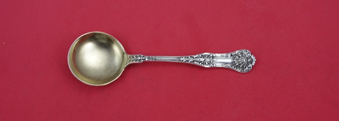 Dominick & Haff New King Sterling Silver Chocolate Spoon Gold Washed 4 1/4" (1 of 2)