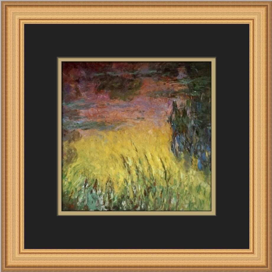 Claude Monet Sunset Custom Framed Art Print 14x14 Expressionism: Claude Monet Sunset Custom Framed Art Print 14x14 Expressionism This stunning custom framed print titled "Sunset" by renowned artist Claude Monet captures the beauty of a serene sunset in a captivatin