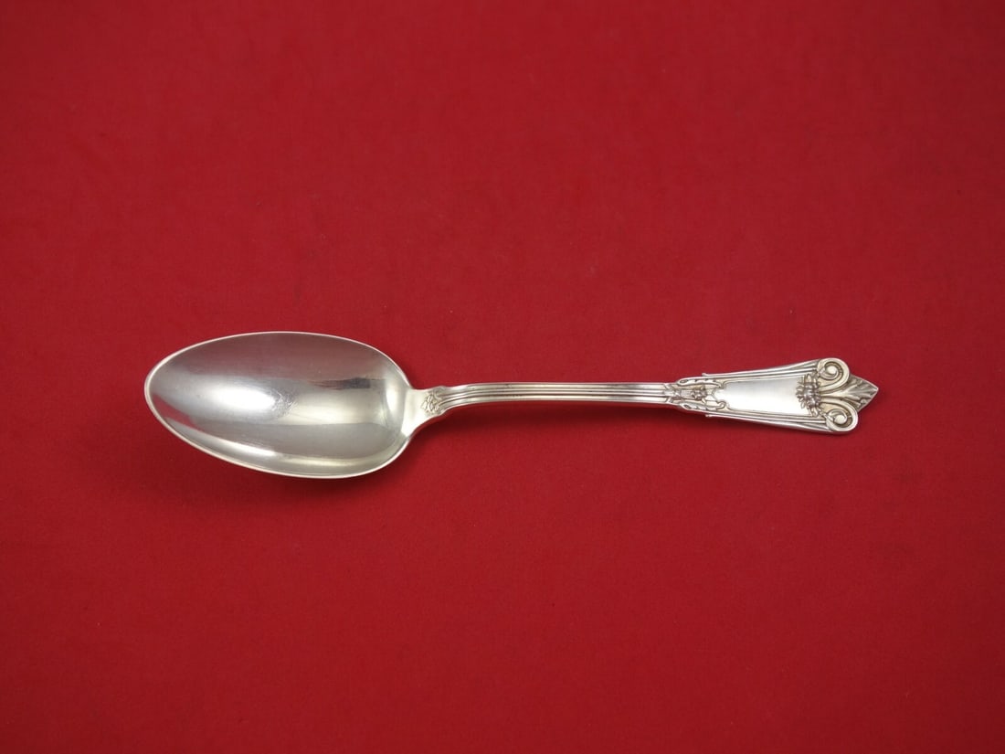 Whiting-Hebbard Sterling Silver 7" Fruit Pattern Place Soup Spoon: Whiting-Hebbard Sterling Silver 7" Fruit Pattern Place Soup Spoon This exquisite 7" place soup spoon is crafted from sterling silver and features the elegant Fruit pattern by Whiting-Hebbard. Dating b
