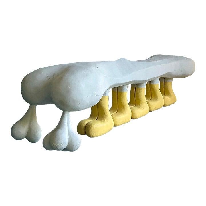 Monumental Abstract Sculpture by Alain Sechas in Fiberglass and Resin: Monumental Abstract Sculpture by Alain Sechas in Fiberglass and Resin This monumental abstract sculpture by renowned French contemporary artist Alain Sechas exemplifies his fusion of cartoon iconograp