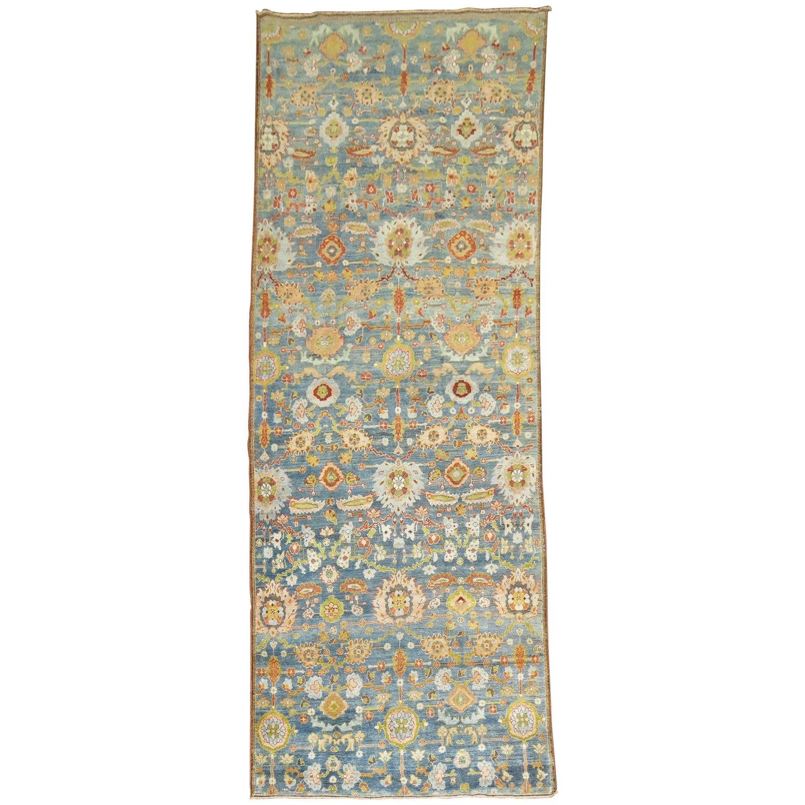 Antique Persian Malayer Gallery Rug Hand-Knotted Wool 5'1 x 14'1: Antique Persian Malayer Gallery Rug Hand-Knotted Wool 5'1 x 14'1 This stunning antique Persian Malayer gallery rug offers a captivating blend of artistry and history. Hand-knotted using high-quality w