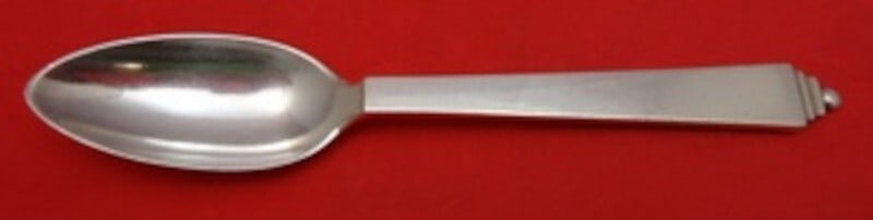 Georg Jensen Pyramid Sterling Silver Grapefruit Spoon GI/GJ Mark 5 5/8": Georg Jensen Pyramid Sterling Silver Grapefruit Spoon GI/GJ Mark 5 5/8" This stunning grapefruit spoon is a fine example of the Pyramid pattern by Georg Jensen, crafted from high-quality sterling silv