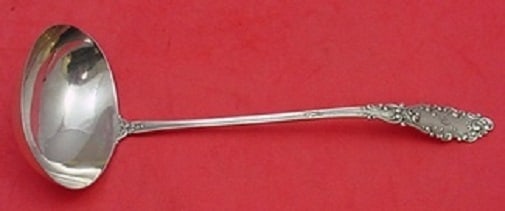Gorham Luxembourg Sterling Silver Bouillon Ladle 7 7/8" Monogrammed: Gorham Luxembourg Sterling Silver Bouillon Ladle 7 7/8" Monogrammed This exquisite bouillon ladle from the Luxembourg pattern by Gorham is crafted from high-quality sterling silver. Measuring 7 7/8 in