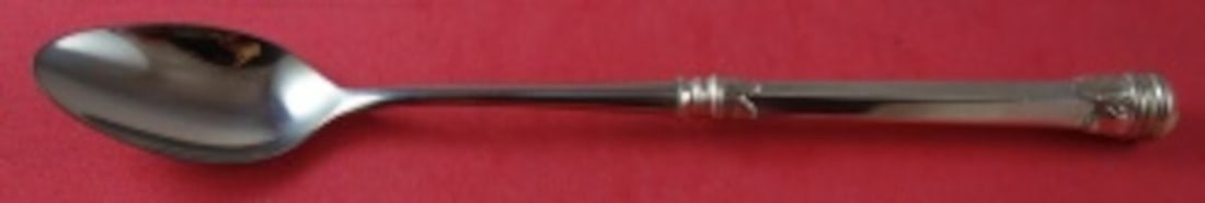 Wallace Olympia Sterling Silver Iced Tea Spoon 7.75": Wallace Olympia Sterling Silver Iced Tea Spoon 7.75" This exquisite iced tea spoon features the classic Olympia pattern by Wallace, crafted from high-quality sterling silver. The spoon measures 7 3/4"