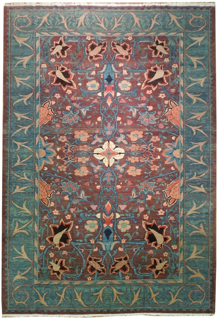 11.8 x 17 Chobi Peshawar Oushak Handmade Wool Rug Pakistan Brown Green Rust: 11.8 x 17 Chobi Peshawar Oushak Handmade Wool Rug Pakistan Brown Green Rust Free continental US Shipping This 11.8 x 17 ft Chobi Peshawar Oushak rug is a hand-knotted masterpiece crafted in the histor