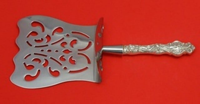 Wallace Irian Sterling Silver Asparagus Server Hooded 9.5 Custom Made: Wallace Irian Sterling Silver Asparagus Server Hooded 9.5 Custom Made Introducing the Irian Asparagus Server by Wallace, a truly exquisite piece of serving ware. Crafted from high-quality sterling sil