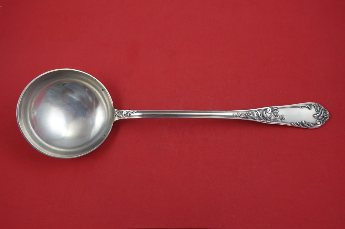 Marie Antoinette Silverplate Soup Ladle by Revinet D'enfert 12.5": Marie Antoinette Silverplate Soup Ladle by Revinet D'enfert 12.5" This exquisite soup ladle features the elegant 'Marie Antoinette' pattern by Revinet D'enfert, crafted from high-quality silverplate.