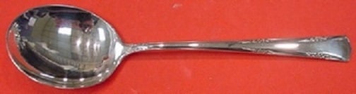 Gorham Greenbrier Sterling Silver Cream Soup Spoon 6.25 Inches: Gorham Greenbrier Sterling Silver Cream Soup Spoon 6.25 Inches This elegant cream soup spoon features the Greenbrier pattern by Gorham, crafted from high-quality sterling silver. Measuring 6 1/4 inche