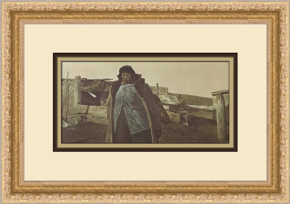 Andrew Wyeth Adam Custom Framed Lithograph Print 11 x 15: Andrew Wyeth Adam Custom Framed Lithograph Print 11 x 15 This exquisite custom framed print titled 'Adam' by Andrew Wyeth showcases the artist's mastery in realism. Produced through lithography in 197