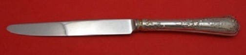 German 800 Silver Art Nouveau Dinner Knife Monogrammed 10 1/8": German 800 Silver Art Nouveau Dinner Knife Monogrammed 10 1/8" This exquisite German 800 silver Art Nouveau dinner knife measures 10 1/8" and showcases the intricate design typical of the Art Nouveau