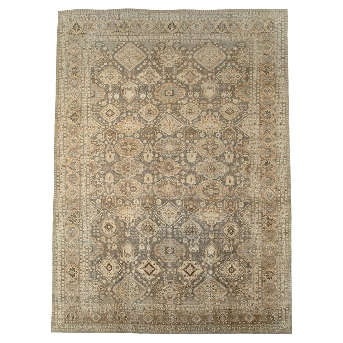 Antique Persian Tabriz Carpet 15' x 20'10 Wool Hand-Woven: Antique Persian Tabriz Carpet 15' x 20'10 Wool Hand-Woven Experience the elegance of this oversized antique Persian Tabriz carpet, reminiscent of the works by Hadji Jalili. This stunning rug features