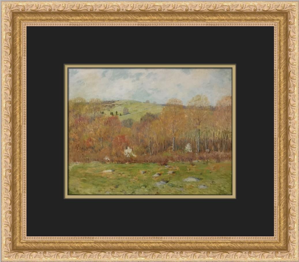 Clark Voorhees A Spring Meadow Morning Custom Framed Lithograph Print: Clark Voorhees A Spring Meadow Morning Custom Framed Lithograph Print This beautiful custom framed print titled 'A Spring Meadow Morning' by artist Clark Voorhees captures the essence of realism impre