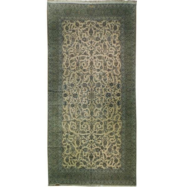Handcrafted Persian Kashan Rug 10.4 x 20.10 Signed Luxury Area Rug: Handcrafted Persian Kashan Rug 10.4 x 20.10 Signed Luxury Area Rug Free continental US Shipping Experience the timeless elegance of this signed Persian Kashan rug, measuring 10.4 x 20.10 feet (124 x 2