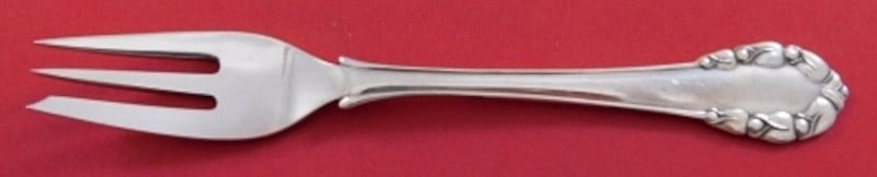 Sterling Silver Fish Fork 3-Tine Lily of the Valley Pattern 6 3/4 Inch (1 of 1)