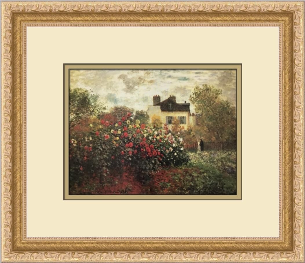 Claude Monet Monet's Garden at Argenteuil Custom Framed Art Print: Claude Monet Monet's Garden at Argenteuil Custom Framed Art Print Experience the beauty of Claude Monet's artistry with this custom framed print of "Monet's Garden at Argenteuil." This medium-sized pi