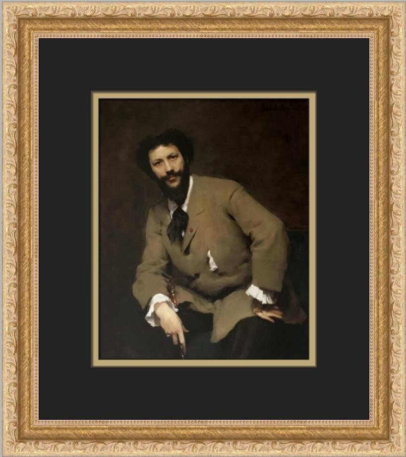 John Singer Sargent Portrait of Carolus Duran Custom Framed Art Print 15x13: John Singer Sargent Portrait of Carolus Duran Custom Framed Art Print 15x13 This exquisite custom framed print features the iconic artwork 'Portrait of Carolus Duran' by renowned artist John Singer Sa
