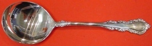 Reed and Barton Georgian Rose Sterling Silver Cream Soup Spoon 6": Reed and Barton Georgian Rose Sterling Silver Cream Soup Spoon 6" This exquisite 6" cream soup spoon is crafted from sterling silver and features the elegant Georgian Rose pattern by Reed and Barton.