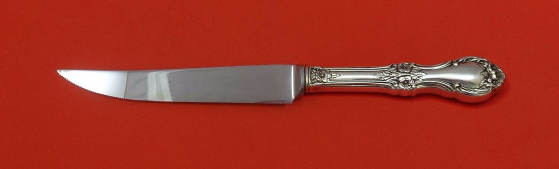 International Sterling Silver Wild Rose Custom Steak Knife 8.5" (1 of 2)