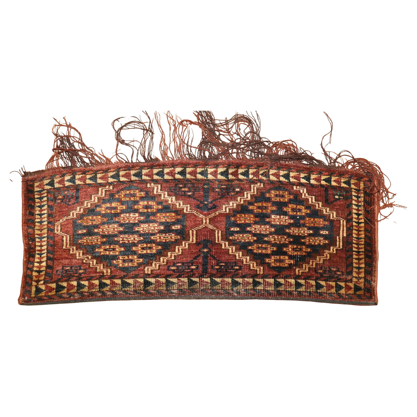 Antique 19th Century Tribal Tekke Rug 15 x 39 Wool Hand-Woven (1 of 5)