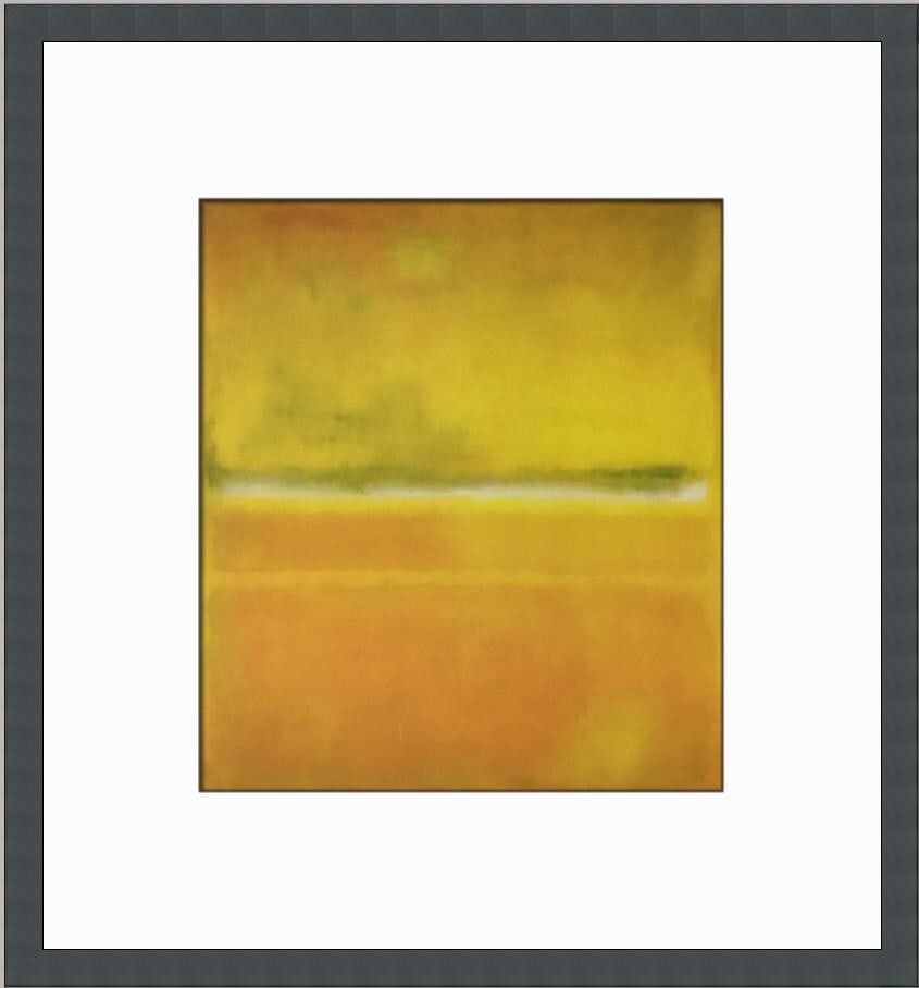 Mark Rothko No. 14 Custom Framed Abstract Print 2003: Mark Rothko No. 14 Custom Framed Abstract Print 2003 Experience the compelling artistry of Mark Rothko with this custom framed print titled 'No. 14'. This medium-sized piece features an abstract desig