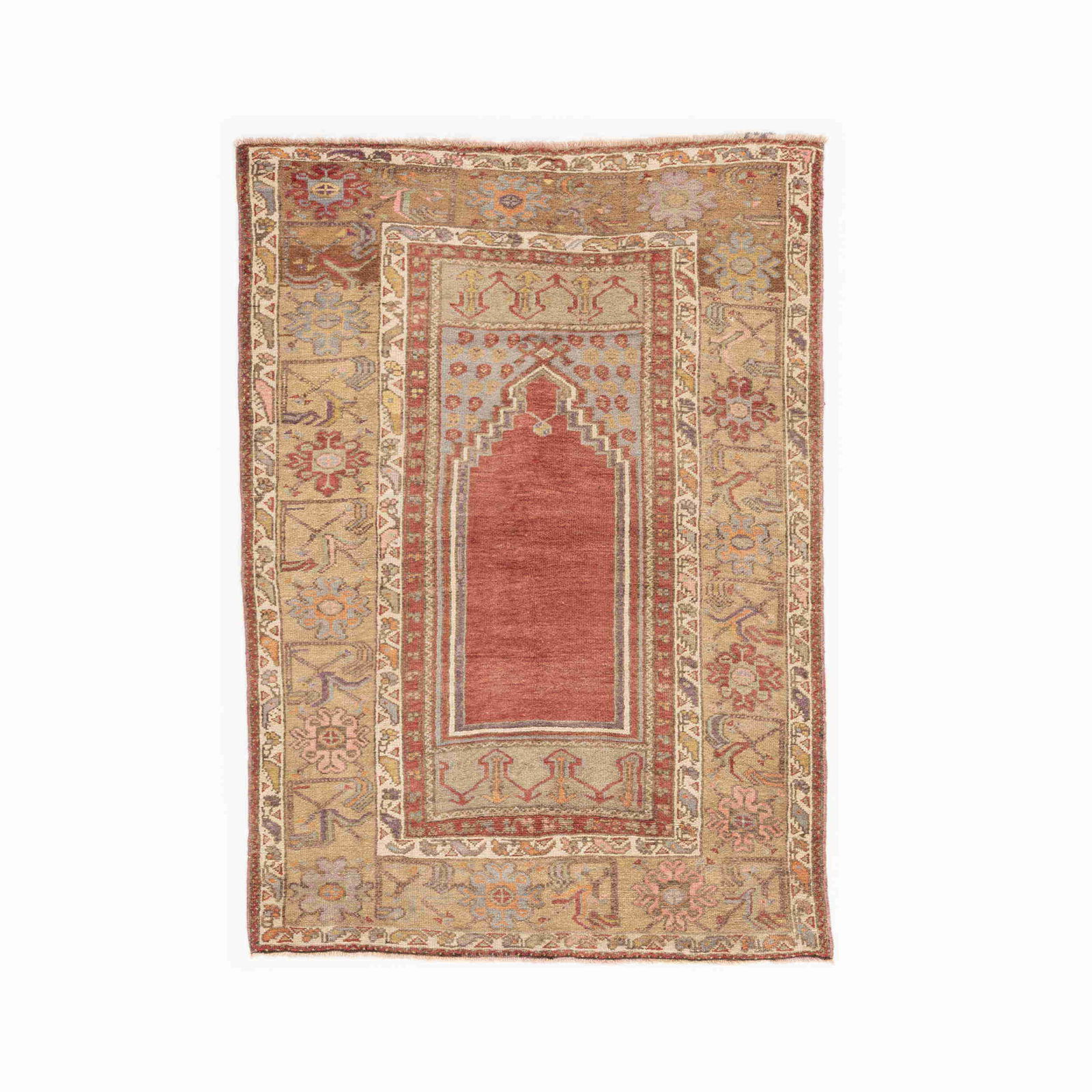 Authentic Anadol Handmade Wool Carpet 50.4 x 65.7 Inches: Authentic Anadol Handmade Wool Carpet 50.4 x 65.7 Inches This authentic handmade Anadol carpet showcases exquisite craftsmanship, featuring a wool on wool construction that guarantees durability and c
