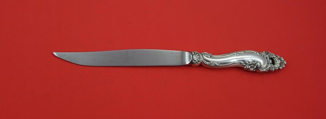 Gorham Decor Sterling Silver Steak Knife 8 7/8 Inches: Gorham Decor Sterling Silver Steak Knife 8 7/8 Inches This exquisite steak knife from the Decor pattern by Gorham features a hollow handle crafted from fine sterling silver, complemented by a durable