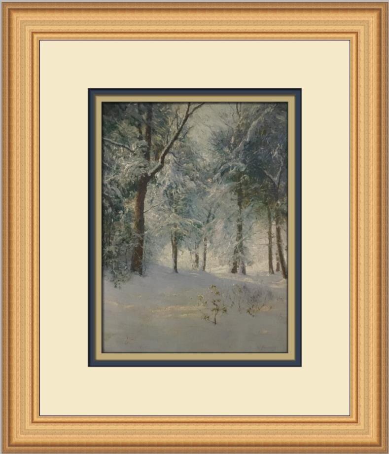 William Palmer Sunshine After Snowstorm Custom Framed Art Print 13 x 12: William Palmer Sunshine After Snowstorm Custom Framed Art Print 13 x 12 This custom framed print titled "Sunshine After Snowstorm" by artist William Palmer captures the essence of expressionism and im