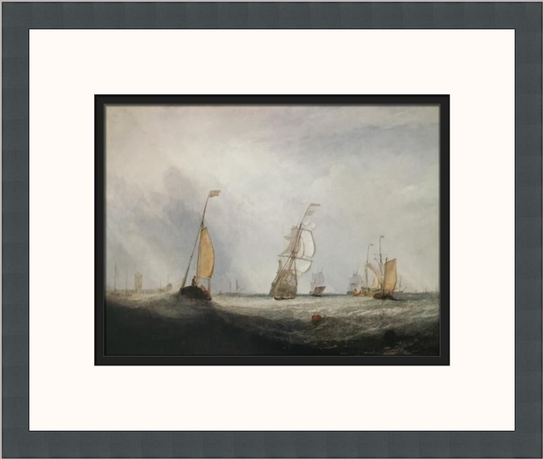 Joseph Turner The City of Utrecht Going to Sea Framed Print 1977 Impressionism: Joseph Turner The City of Utrecht Going to Sea Framed Print 1977 Impressionism This exquisite custom framed print titled "The City of Utrecht Going to Sea" is by renowned artist Joseph Mallord William