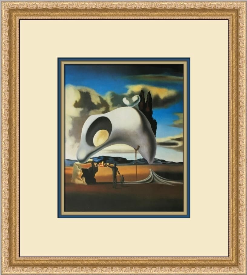 Salvador Dali Atavic Ruins After The Rain Custom Framed Print 1988: Salvador Dali Atavic Ruins After The Rain Custom Framed Print 1988 This stunning custom framed print features Salvador Dali's captivating work titled "Atavic Ruins After The Rain," a perfect addition
