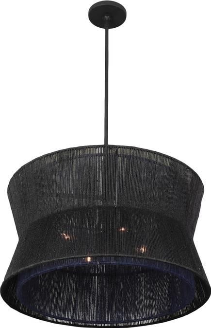 Madura 22 Inch Organic Pendant Light by Kalco Matte Black: Madura 22 Inch Organic Pendant Light by Kalco Matte Black Illuminate your space with the Madura 22" Organic Pendant Light, a stunning blend of modern design and natural materials. This pendant light f