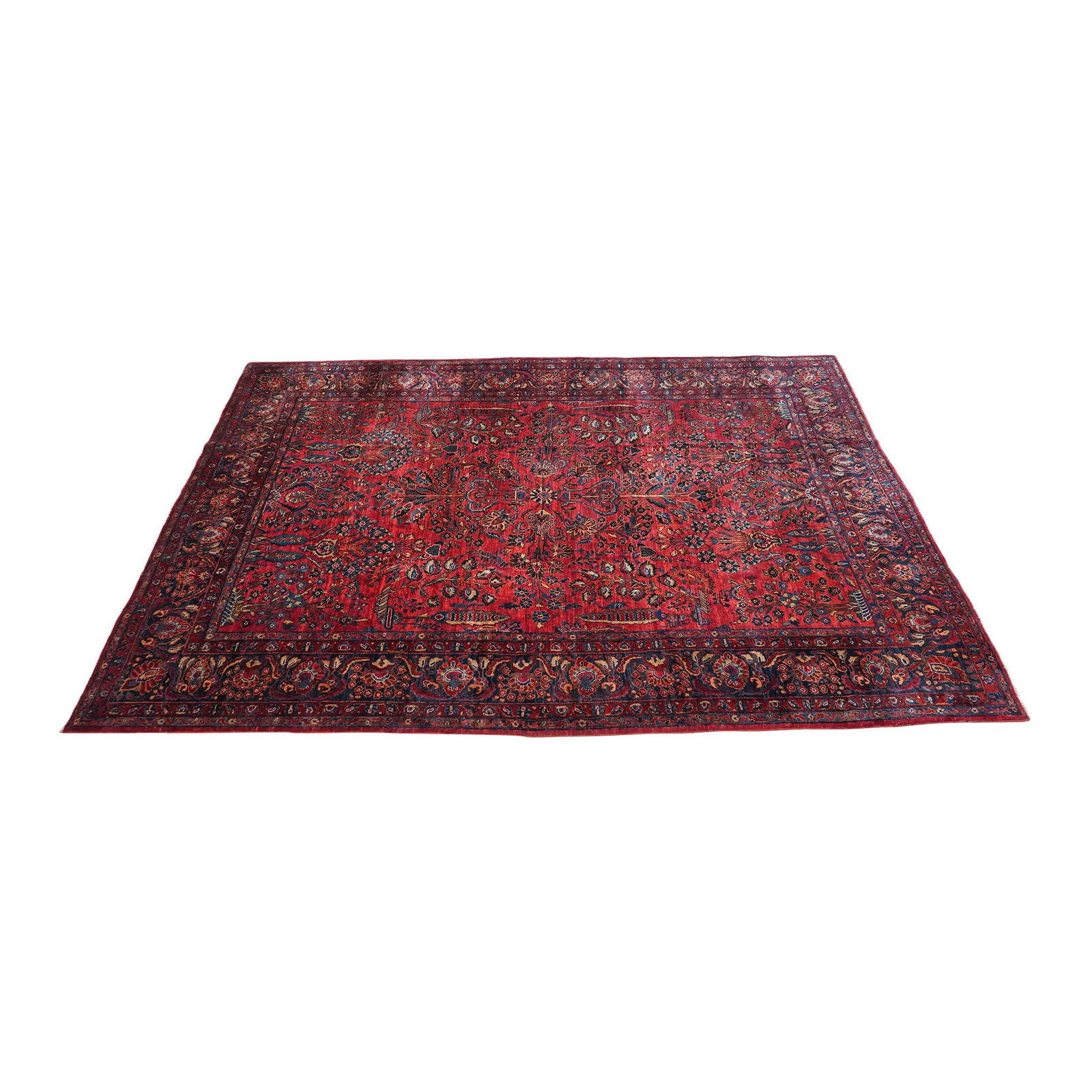 1920s Hand Woven Red Oriental Rug Investment Grade: 1920s Hand Woven Red Oriental Rug Investment Grade Discover this exquisite antique hand-woven Oriental rug from the 1920s, featuring a stunning array of bright and vibrant colors. This investment-grad