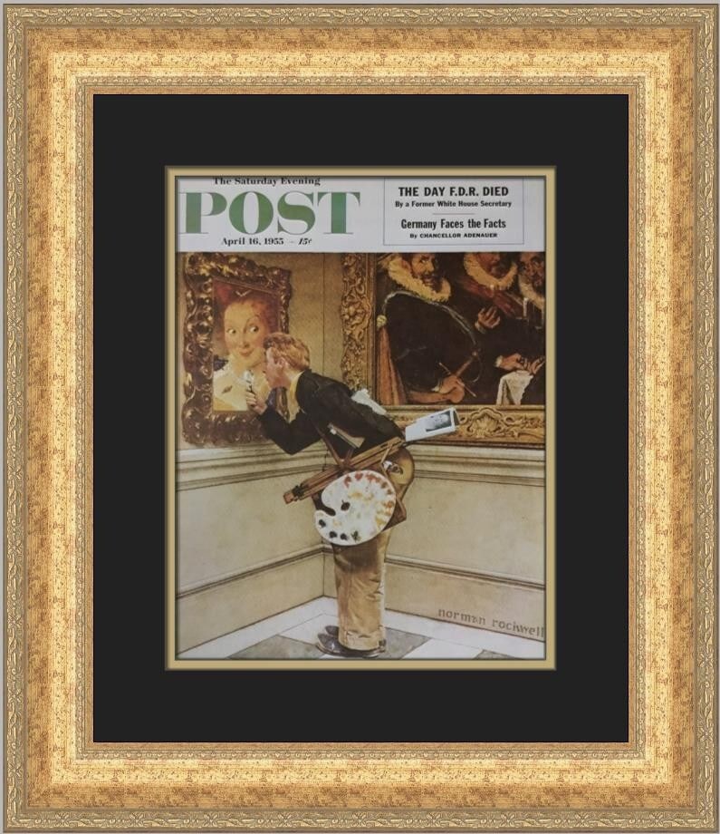 Norman Rockwell The Critic Custom Framed Print 1983 Art: Norman Rockwell The Critic Custom Framed Print 1983 Art This stunning custom-framed print titled 'The Critic' features the iconic artwork of Norman Rockwell, renowned for his expressive portrayal of A