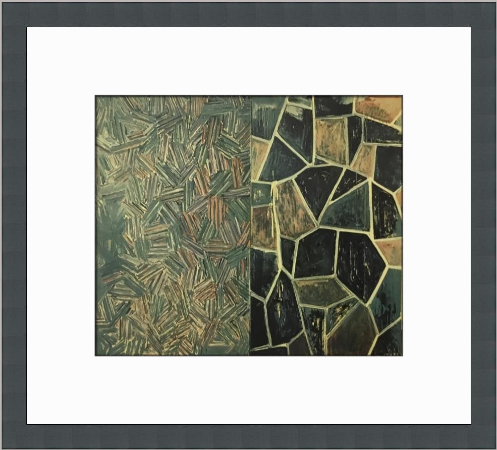 Jasper Johns End Paper Custom Framed Print 15x14 Abstract Expressionism: Jasper Johns End Paper Custom Framed Print 15x14 Abstract Expressionism This stunning print titled "End Paper" by renowned artist Jasper Johns showcases a unique blend of Abstract Expressionism and Po