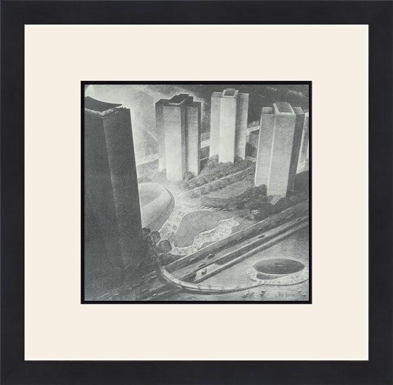 Hugh Ferriss X City Custom Framed Print Modern Architecture Art (1 of 2)